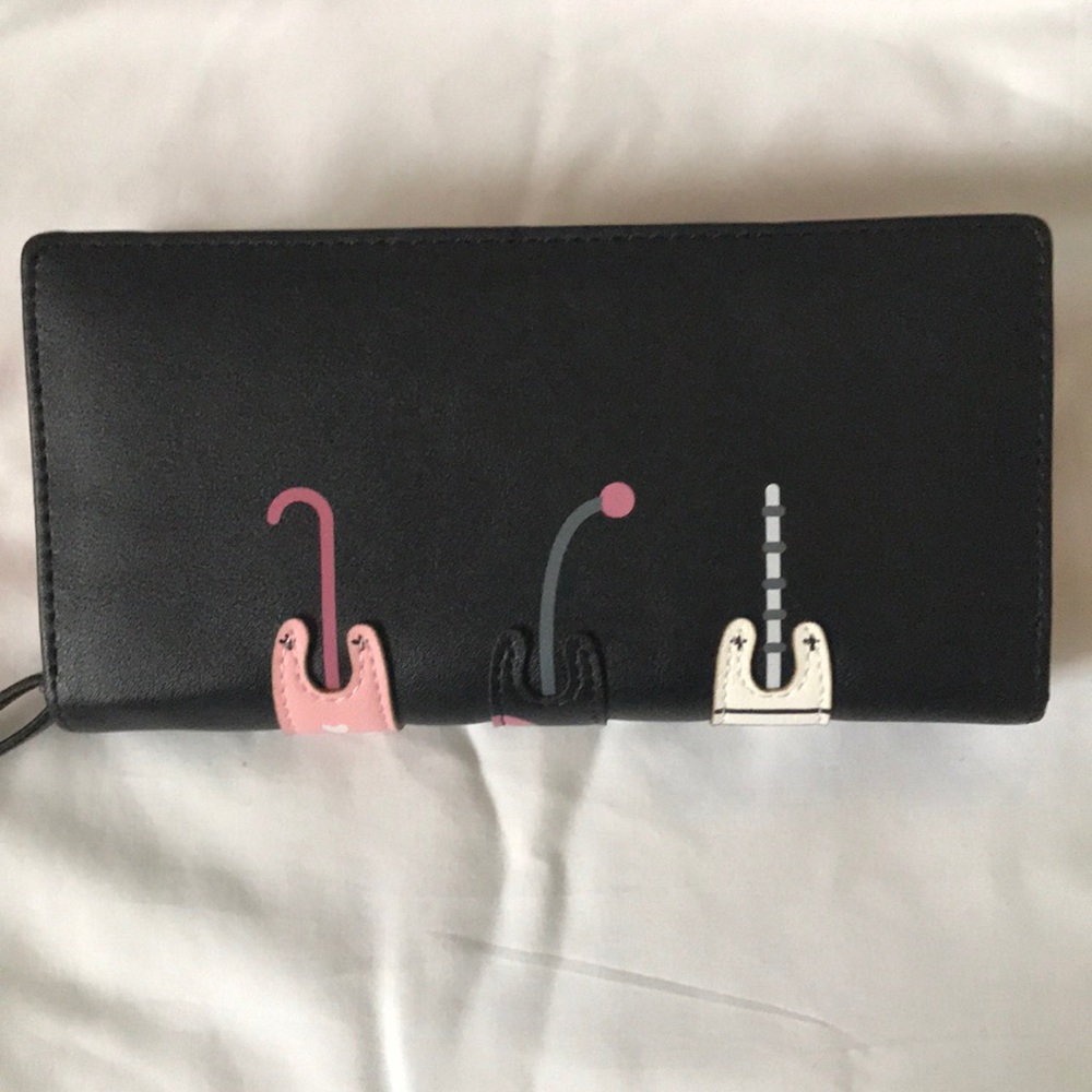 SOLD - Black and Pink Kitty Cat Wallet - Picture 5 of 6